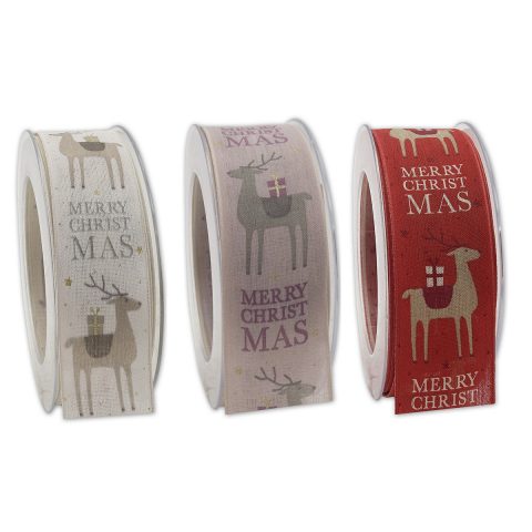 κορδέλες τυπωμένες χριστουγεννιάτικες