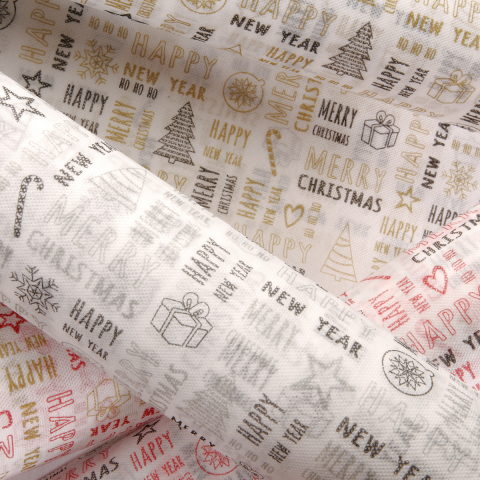 ύφασμα eco-textile χριστουγεννιάτικο με ευχές