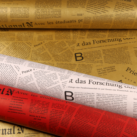 χαρτιά κραφτ εφημερίδα έγχρωμη